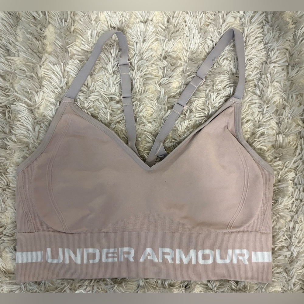 Under Armour Women's Seamless White and Beige Sports Bra